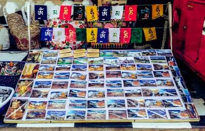 Postcards and door magnets of places in Ladakh